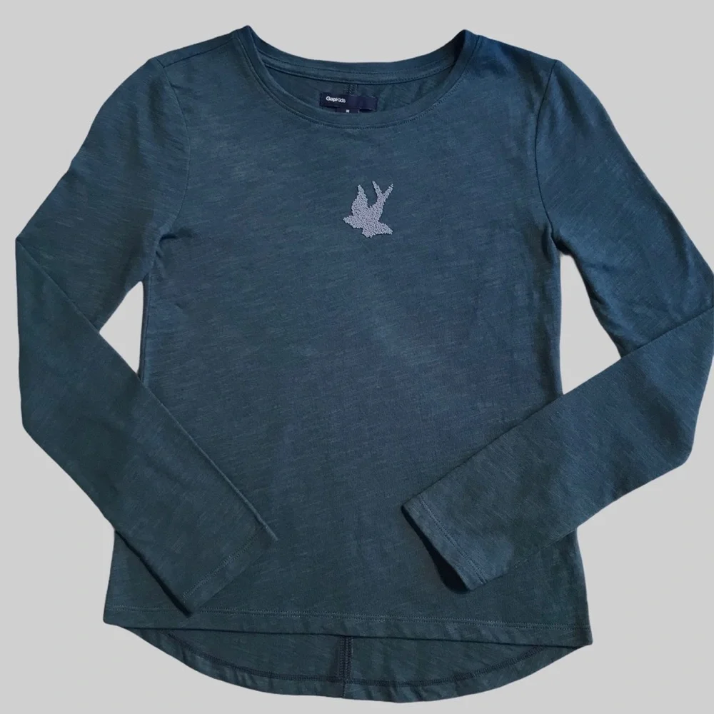 Gap‎ High-Low Graphic Cotton Tee Shirt